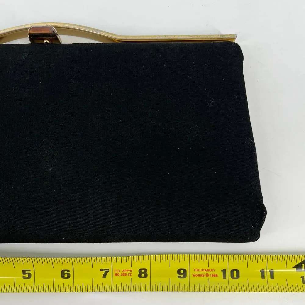 60s black clutch evening bag 1960s vintage